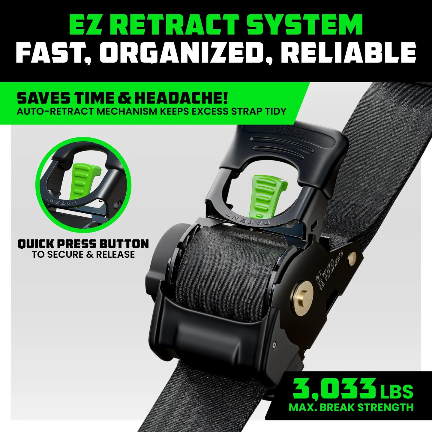 SELO™ Retractable Ratchet Straps