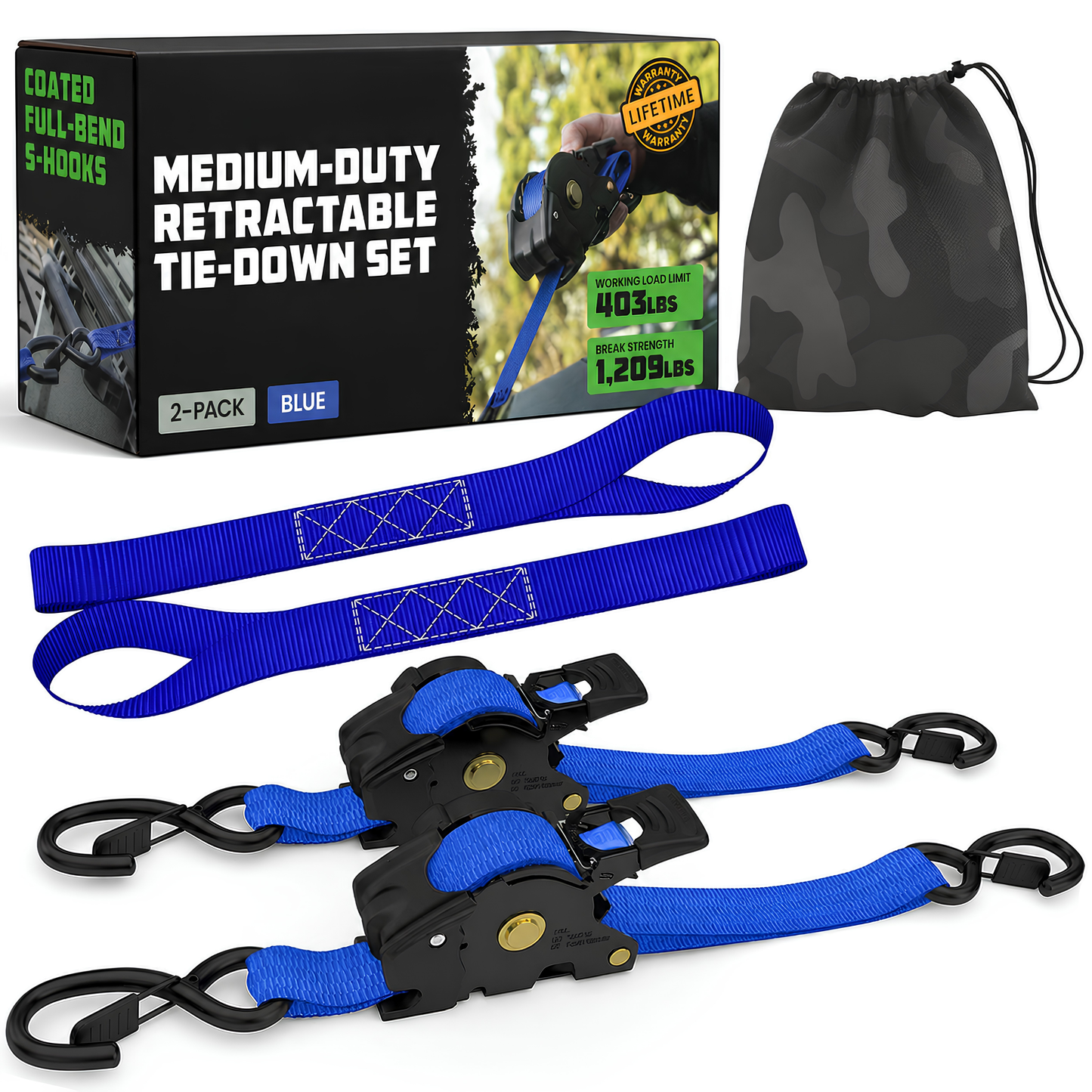 SELO™ Retractable Ratchet Straps