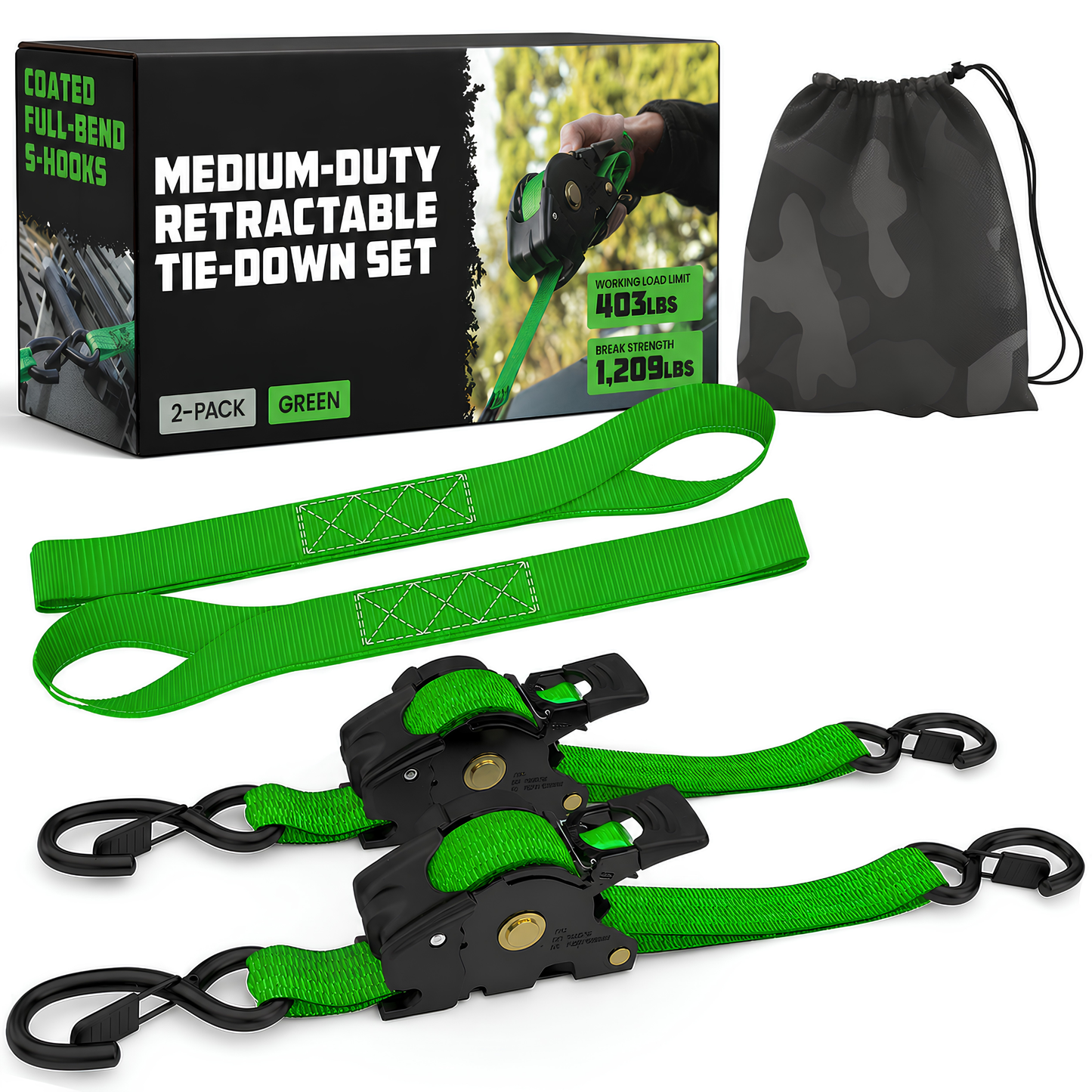 SELO™ Retractable Ratchet Straps