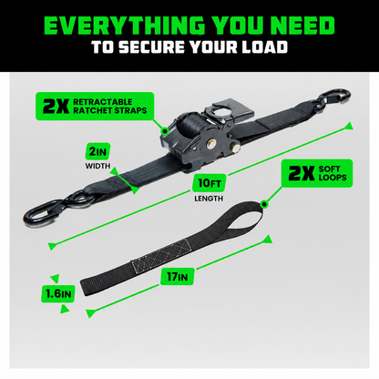 SELO™ Retractable Ratchet Straps
