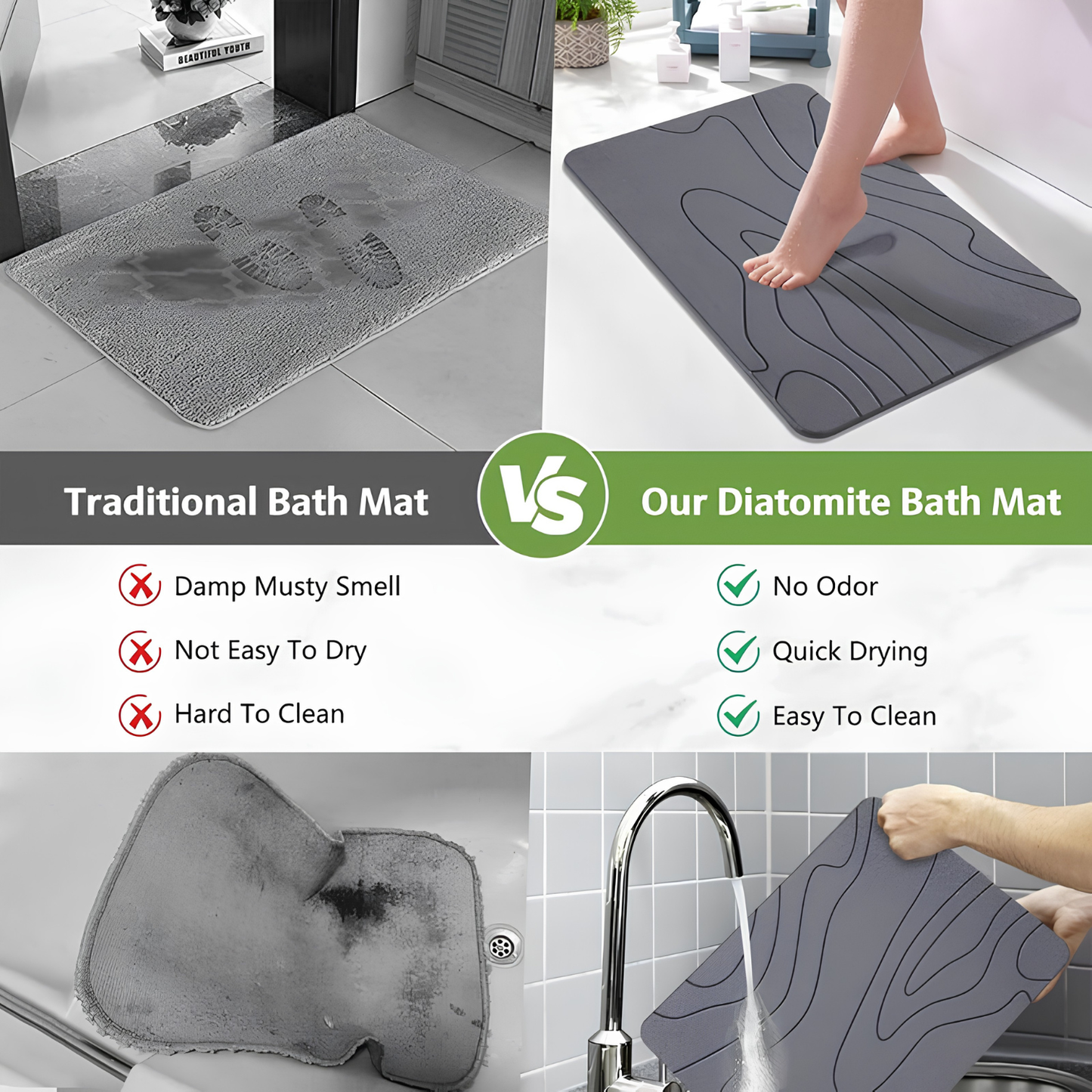 SELO™ Bath Stone Mat - Zen