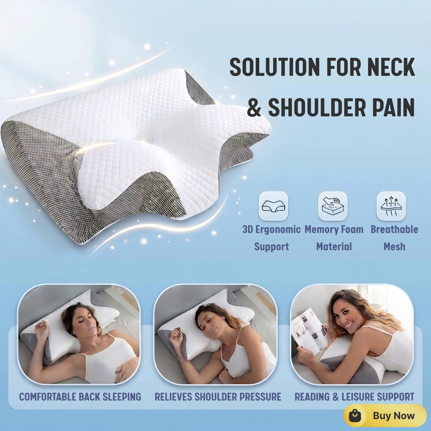SELO™ Ergonomic Butterfly Pillow
