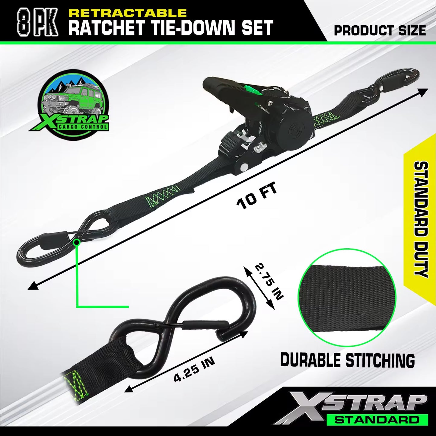 SELO™ Retractable Ratchet Straps