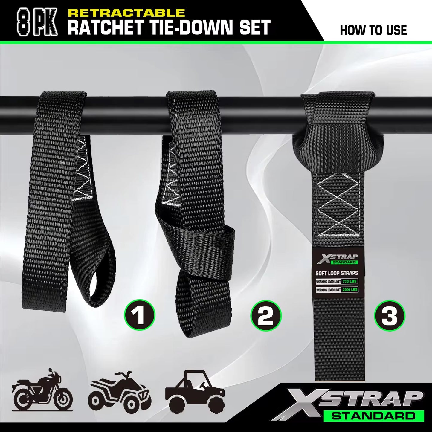 SELO™ Retractable Ratchet Straps