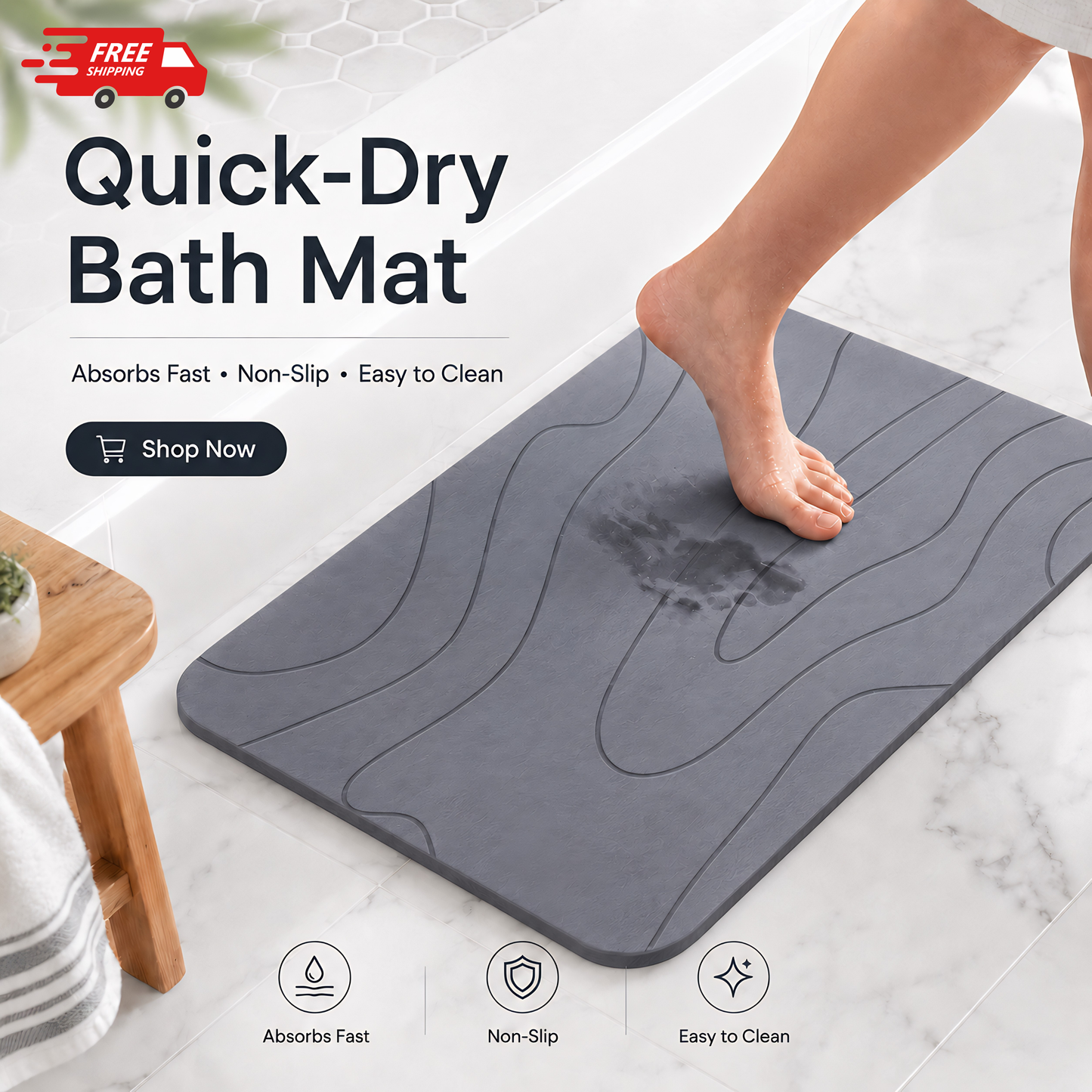 SELO™ Bath Stone Mat